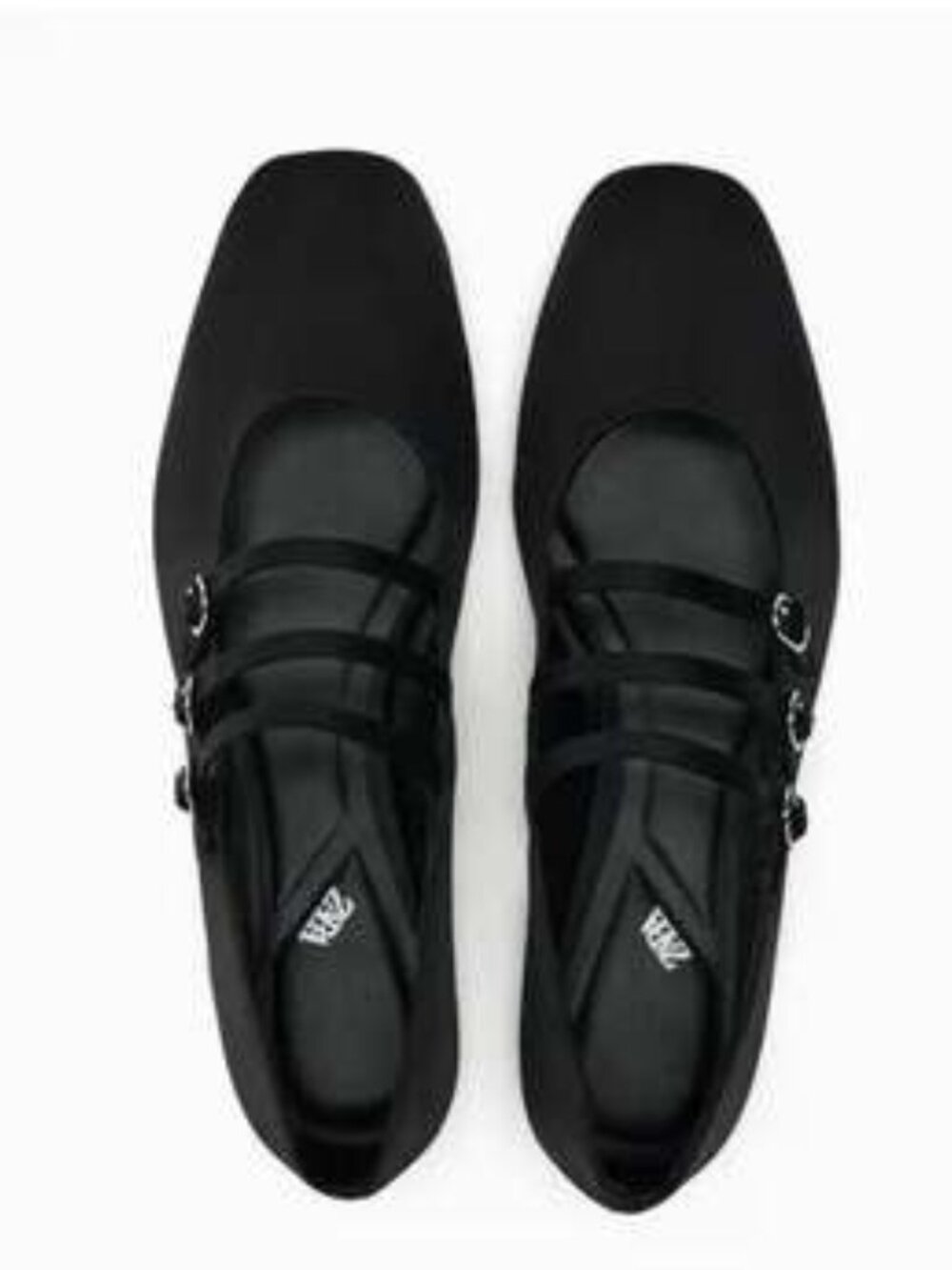 Zara Satin Strappy Flats EU 37 / US 6.5